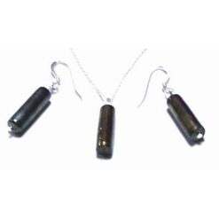 Set fantezie din cristal de Murano, pe argint - mov inchis