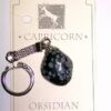 Breloc din obsidian capricorn