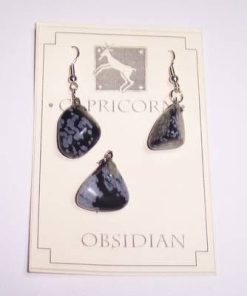 Set din obsidian - model unicat