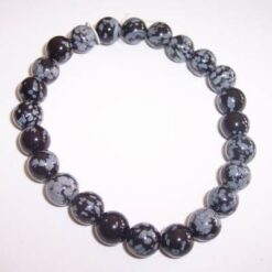 Bratara din obsidian pe elastic