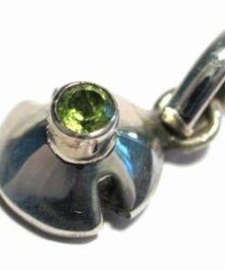 Pandant din argint 925 cu cristal de peridot / olivina