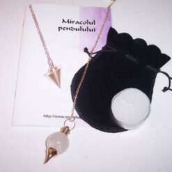 Pendul din ametist, pe lantisor argintiu