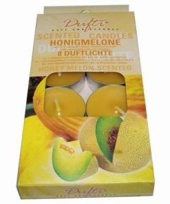Set de lumanari tip pastila, de culoare galbena