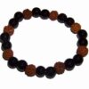 Bratara din Rudraksha, pe elastic, cu onix