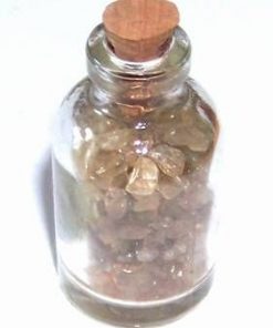 Sticluta cu cristale naturale de topaz fumuriu