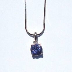 Zar din metal cu cristale Swarovski, pe lant argintiu