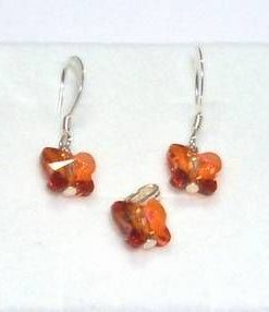 Cercei din metal cu cristale Swarovski multifatetate