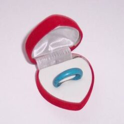 Inel din turcuaz cu metal - pe elastic